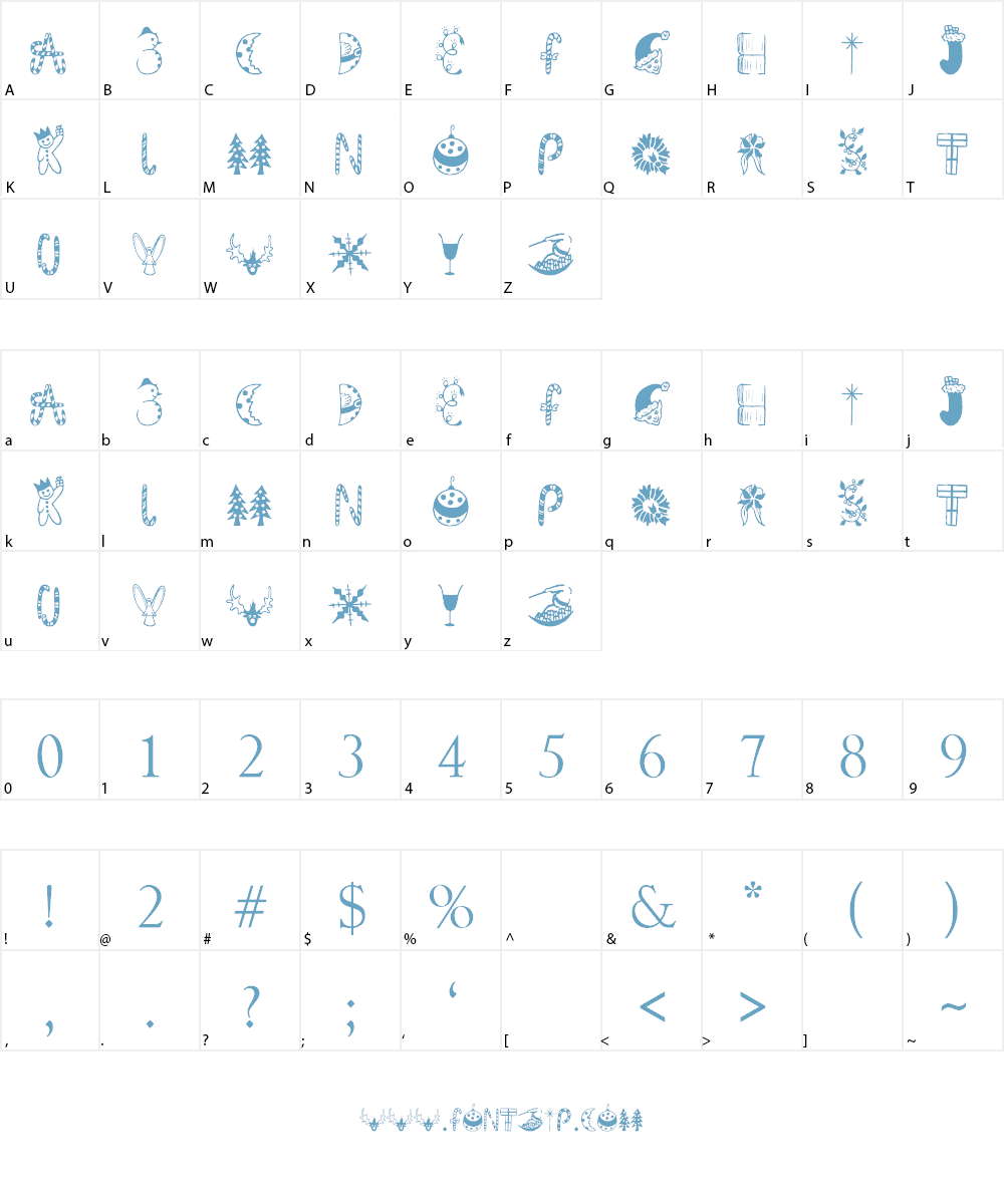 Kringley Christmas Font Character